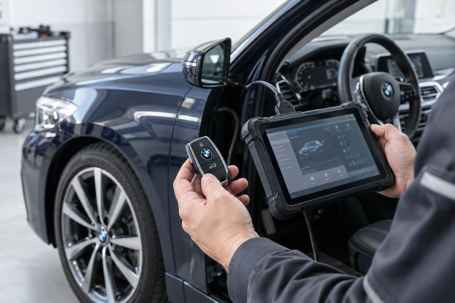 Illustration de programmation d’une clé BMW à Genève