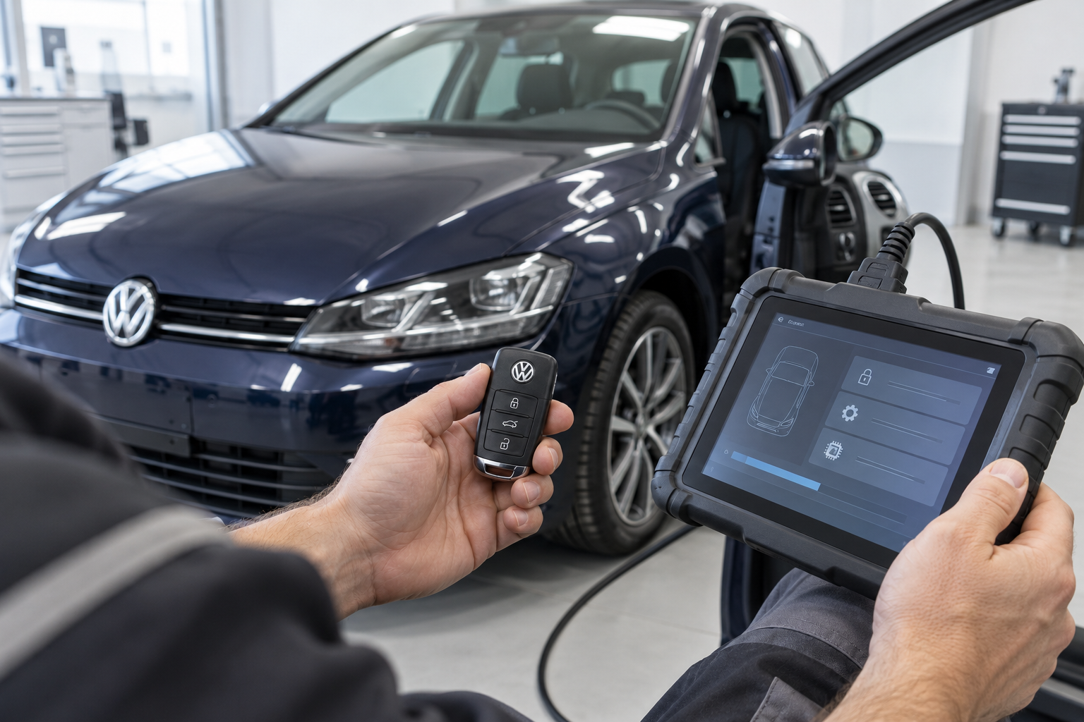 Illustration de programmation d’une clé Volkswagen à Genève